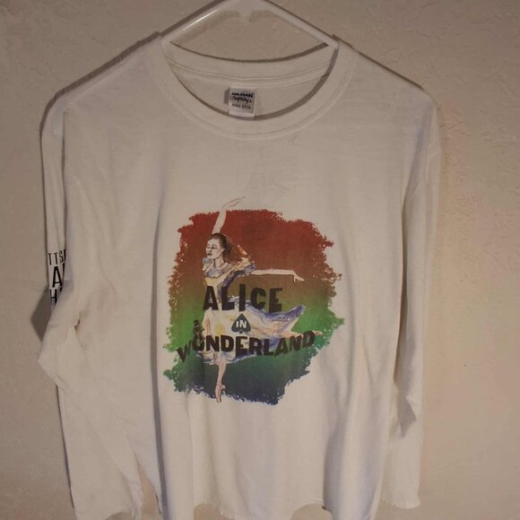 ALICE in WONDERLAND LONG SLEEVE TEE SHIRT SIZE: LARGE - Picture 2 of 7